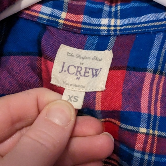 J. Crew Factory XS The Perfect Shirt Flannel Button Down - Picture 2 of 4